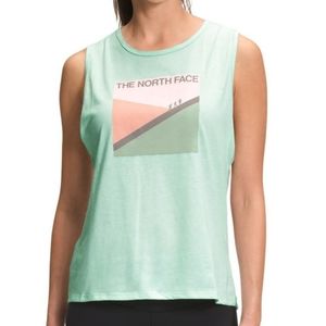 THE NORTH  FACE Foundation Graphic Tank Top Mint Green XL